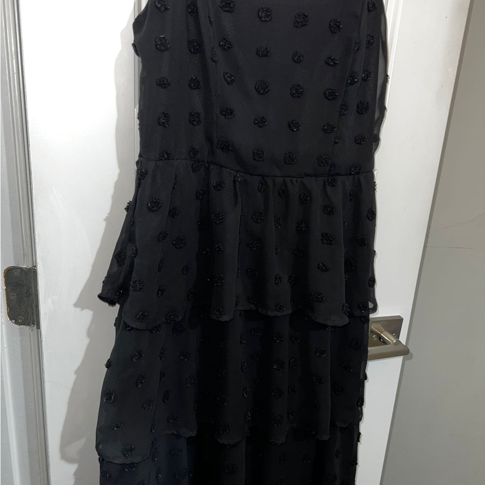 Elegant Black Tiered Dress
